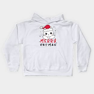 Merry Catmas Kids Hoodie